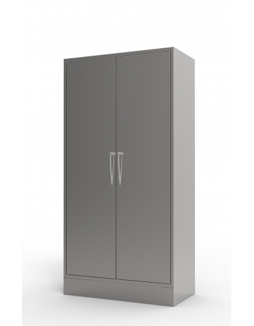 Armadio in metallo verniciato - 4 ripiani - porte con serratura, 4 piedini - cm 100x50x200h