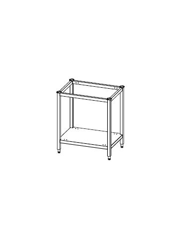 Supporto aperto forno  in acciaio inox  - 15 teglie GN1/1  -  Dimensioni: 92x63x90h