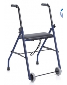 ROLLATOR PIEGHEVOLE IN ACCIAIO VERNICIATO CON SEDILE IMBOTTITO