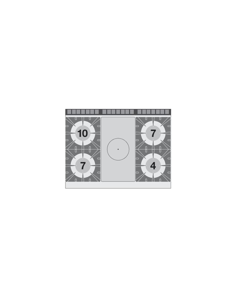 TUTTA PIASTRA + 4 FUOCHI SU MOBILE A GIORNO - PIASTRA CM. 37x73 - CM.  120X90X90H 