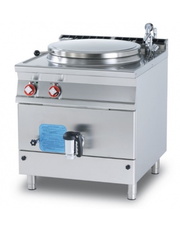 PENTOLA INDIRETTA ELETTRICA LT. 100 - AUTOCLAVE - VASCA Ø CM. 60x42H - CARICO AUTOMATICO INTERCAPEDINE - CM. 80X90X90H.