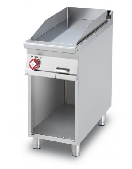 FRY-TOP LISCIO TRIFASE SU MOBILE A GIORNO - Piastra cm. 36x68 - CM. 40X90X90H.