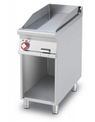 FRY-TOP LISCIO CROMATO TRIFASE SU MOBILE A GIORNO - Piastra cm. 36x68 -CM. 40X90X90H.