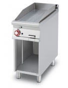 FRY-TOP RIGATO GAS SU MOBILE A GIORNO - Piastra cm. 36x68 - CM. 40X90X90H.