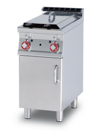 FRIGGITRICE GAS LT. 8+8 - 2 vasche cm. 15x35x36h - Prod. patate: 12 kg/h - CM. 40X90X90H.