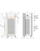 Armadio frigorifero fermalievitazione - N° 18 Teglie 60x40 - Con umidificatore