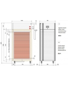 Armadio frigorifero fermalievitazione - N° 18 Teglie 60x40 - Con umidificatore