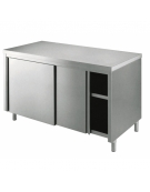 Tavolo armadiato inox Dimensioni cm. 260x70x85/90h