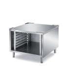 BASAMENTO FORNO CHIUSO SU TRE LATI CON PORTATEGLIE - capacità n. 7 teglie GN 2/1 H. 60 mm - CM. 80X80X72H