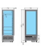 Vetrina Refrigerata per Carne - Griglie In Acciaio Inox - Capacità 550 Lt mm 795x730x2005h