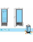 Vetrina Refrigerata per Carne - Griglie In Acciaio Inox - Capacità 1150 Lt mm 1542x730x2005h