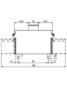 Cucine a induzione per ristoranti N° 2 Zone di cottura su mobile aperto cm 40x73x87h