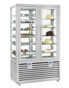 VETRINA GELATERIA DOPPIA VERTICALE STATICA 2 PORTE CON 2 MOTORI CM 118X62X189,5H