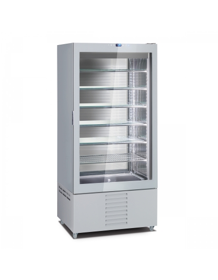 VETRINA GELATERIA DOPPIA VERTICALE STATICA 2 PORTE CON 1 MOTORE CM 118X62X189,5H