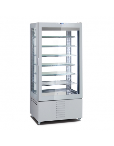 VETRINA GELATERIA DOPPIA VERTICALE STATICA 2 PORTE CON 1 MOTORE CM 118X62X189,5H