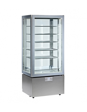 VETRINA GELATERIA DOPPIA VERTICALE STATICA 2 PORTE CON 1 MOTORE CM 138X62X189,5H