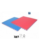 Tappeto incastro  JUDO 100x100x2 cm. rosso-blu