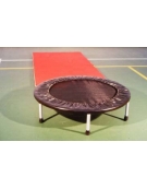 Trampolino diametro 97 cm., zona salto in pvc fissata con elastici.