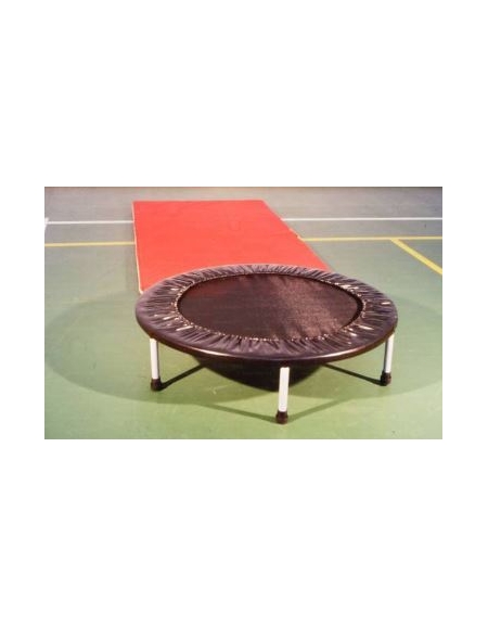 Trampolino diametro 97 cm., zona salto in pvc fissata con elastici.