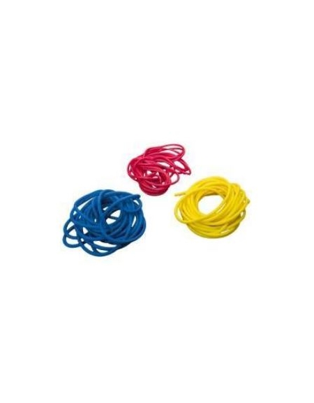 Elastico tubing rosso, poco resistente. Lunghezza 10 metri.