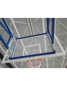 Tabellone basket in plexiglass 180x105 cm.,con telaio.