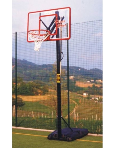 Impianto basket/minibasket tabelloni plexiglass mod. Orlando Dim. cm 117 x 73