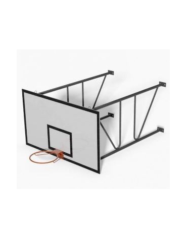 Impianto minibasket a parete tabellone in resina sbalzo 160 cm.