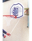 Impianto basket/minibasket a parete tabellone ovale 112 x 73. Sbalzo 60 cm.