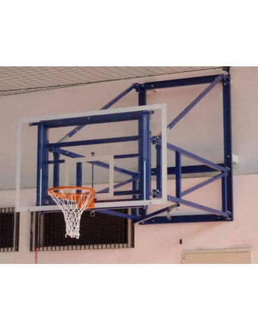 Impianto basket/minibasket a losanga tabelloni in legno.