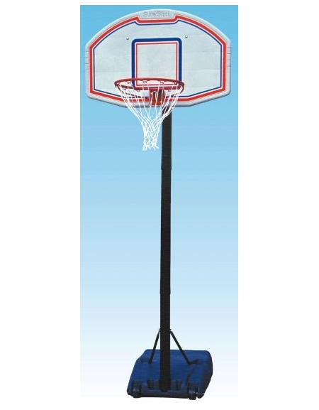 Mezzo impianto minibasket con zavorra riempibile, altezza reg. manualmente.