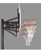 Mezzo impianto minibasket con zavorra riempibile nuovo sistema a scatto per posizionamento altezza tabellone.