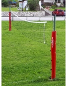 Impianto pallavolo monotubolare diam. 70 mm., con bussole, zincato, completo di tendirete.