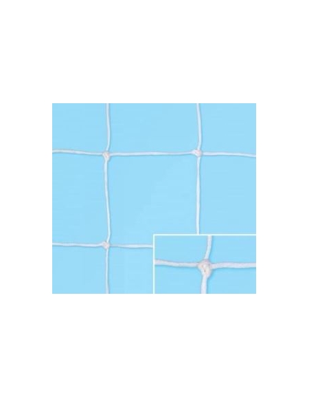 Coppia reti calcio treccia 100% polietilene stabilizzato U.V. diam. 6 mm., maglia 10x10 cm., lavorazione senza nodo.