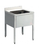 Lavatoio inox 1 vasca senza ripiano Dimensioni cm.80x70x85/90h