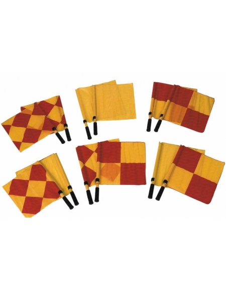 Set 4 pali calcio snodati con bussole, bandierine, clips.