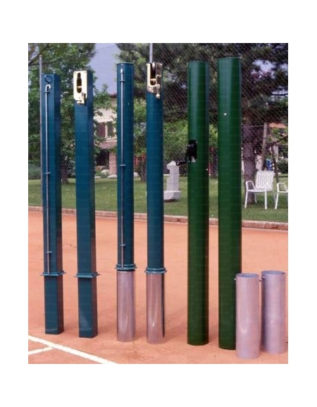 Pali tennis in alluminio sezione rotonda ø 120 mm.