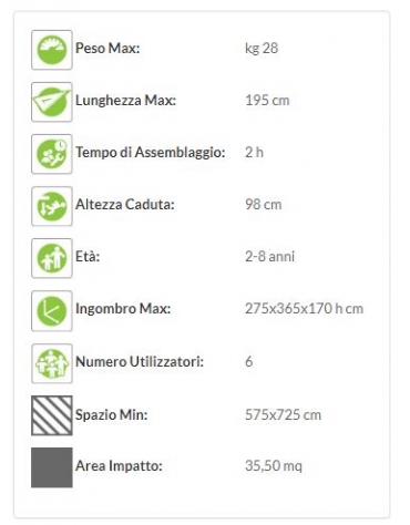 Palestrina "zero legno"  Dim.   275x365x170 h cm