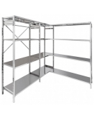 Scaffalatura inox a bulloni cm. 60x30x150h