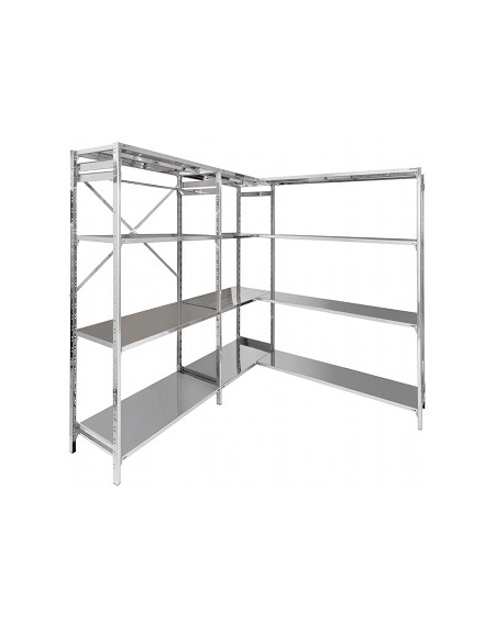 Scaffalatura inox a bulloni cm. 60x30x150h