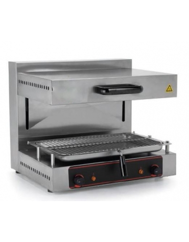 Salamandra in acciaio inox -  4000 Watt -  griglia cm 50x30