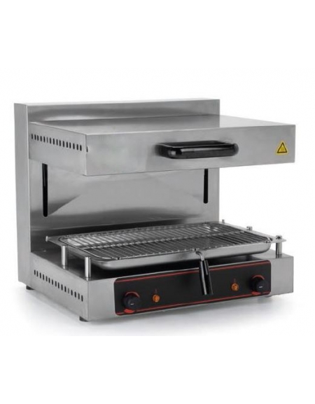 Salamandra in acciaio inox -  4000 Watt -  griglia cm 50x30