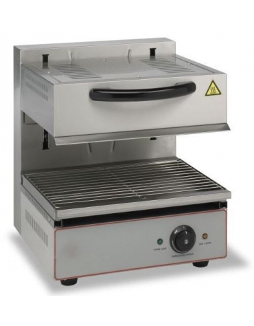 Salamandra mobile in acciaio inox -  2800 Watt -  Area cottura cm 44x32