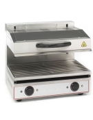 Salamandra mobile in acciaio inox -  4000 Watt -  Area cottura cm 59x32