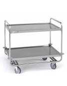 Carrello di servizo rinforzato in acciaio inox 18/10 cm - portata 130Kg