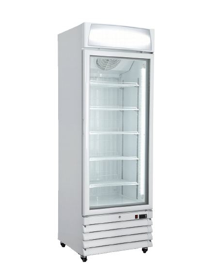 Congelatore porta a vetro 389Lt. - porta a vetro, autochiudente - refrigerazione ventilata - mm 670x718x2026h