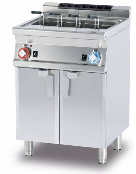 Cuocipasta a gas su mobile, 1 vasca cm 51,5x30,7x32,7h, capacità 40 lt., cesti esclusi  - cm 60x70,5x90h