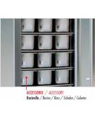 Armadio refrigerato GN2/1 ventilato con interni ed esterni in acciaio inox, mm  680x880x1980h