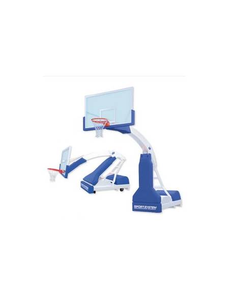 Impianto basket con sistema oleodinamico manuale di regolazione dell’altezza - Sbalzo cm 225