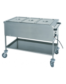 Carrello termico in acciaio inox con resistenza a secco 1x1/1 GN (senza acqua) cm 56x65x85h