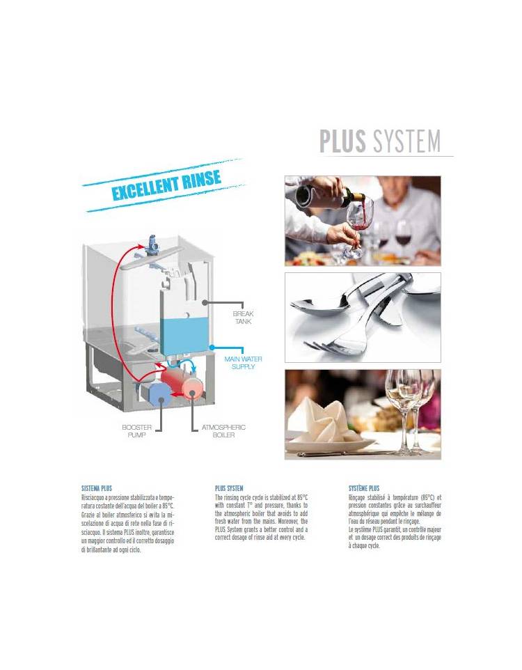 Lavastoviglie frontale professionale cesto cm 50x50 antivirus con sistema  di risciacquo a temperatura costante +85°C 